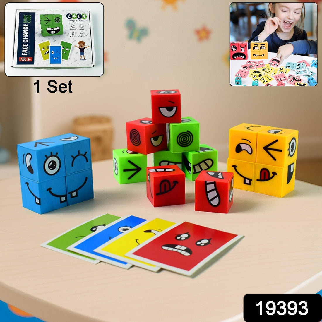 Face Expression Blocks Game Set for Children