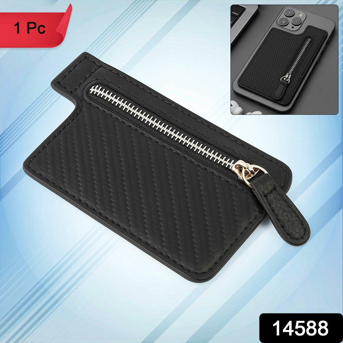 Black Adhesive Card Phone Holder