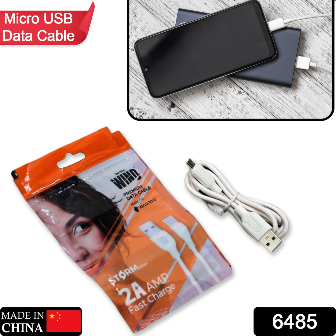 Extra tough micro USB cable for fast charging and data transfer