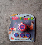 Hand disk shooter toy set for kids' play.