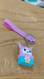 Cute Cartoon Silicone 3D Key Chain with Metal Hook & Strap (Pack of 1)