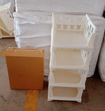 4-layer foldable storage cart, stackable for various uses