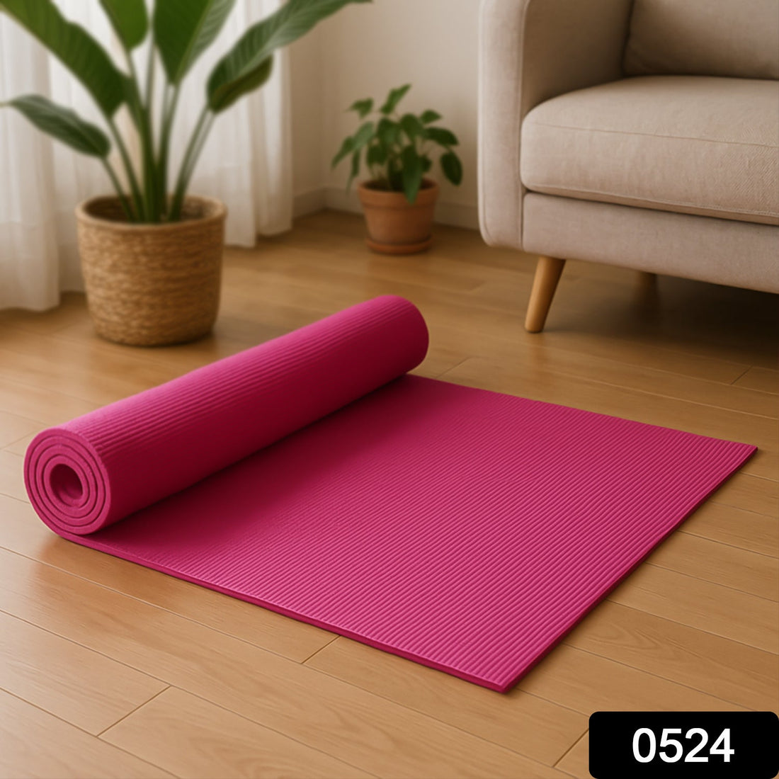 Yoga Mat Eco-Friendly For Fitness Exercise Workout Gym with Non-Slip (180x60xcm) Color may very